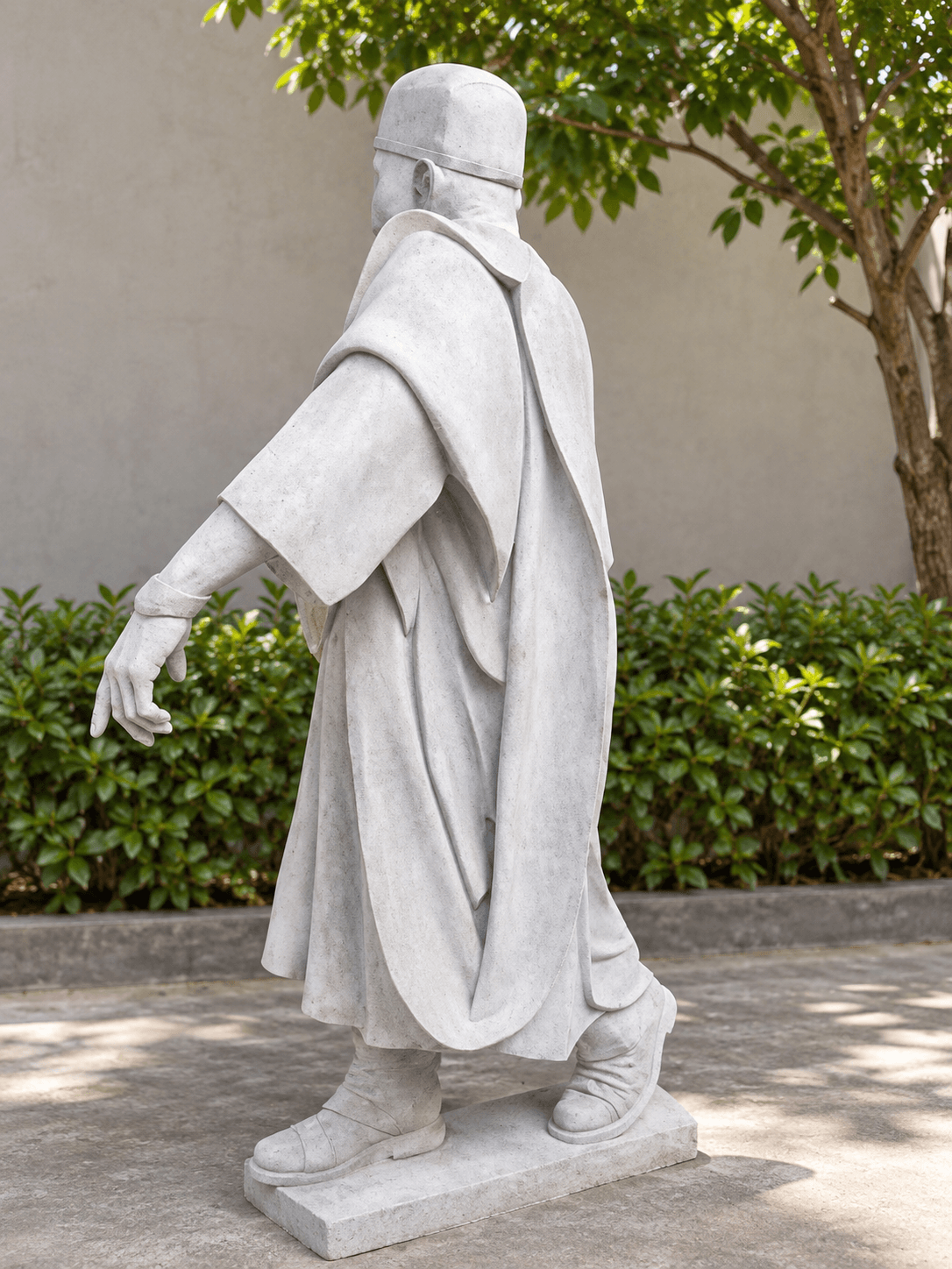 Standing figure sculpture, work in progress